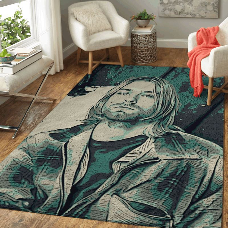 Kurt Cobain 8 Musiker Teppich, Teppiche - Outdoor Teppich, Teppich Wohnzimmer, Küchenteppich, Kinderzimmer, Modern