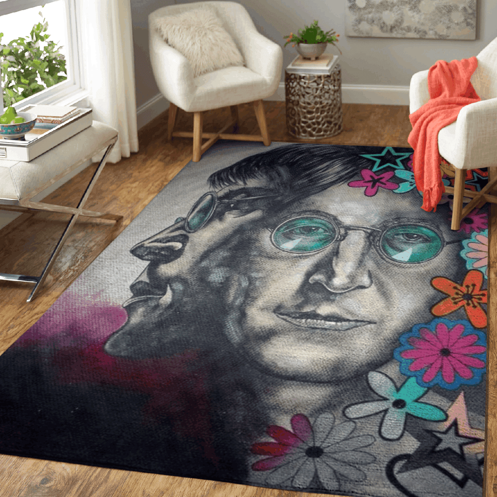 John Lennon mit der Beatles-Band Teppich, Teppiche - Outdoor Teppich, Teppich Wohnzimmer, Küchenteppich, Kinderzimmer, Modern