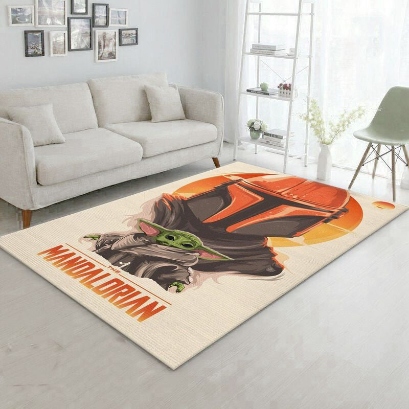 Mandalorianisches Baby Yoda Star Wars 39 Teppich, Teppiche - Outdoor Teppich, Teppich Wohnzimmer, Küchenteppich, Kinderzimmer, Modern