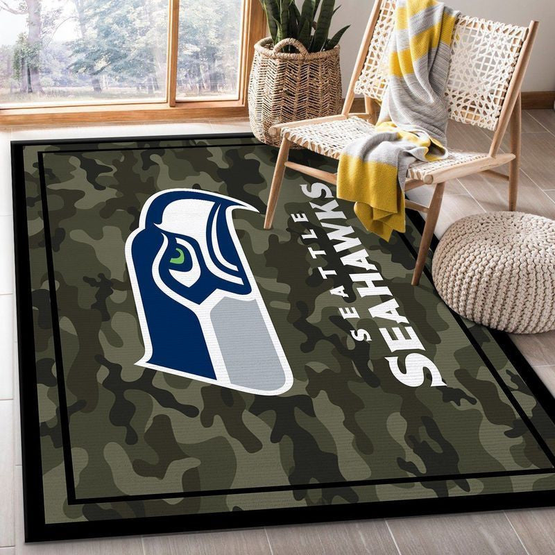 Seattle Seahawks NFL 24 Teppich, Teppiche - Outdoor Teppich, Teppich Wohnzimmer, Küchenteppich, Kinderzimmer, Modern