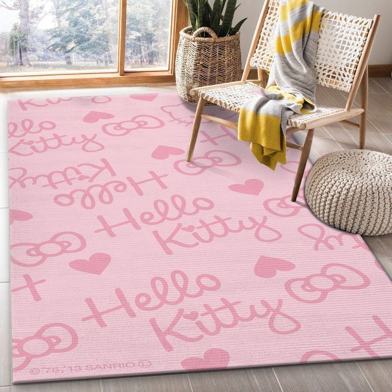 Hallo Kitty 19 Teppich, Teppiche - Outdoor Teppich, Teppich Wohnzimmer, Küchenteppich, Kinderzimmer, Modern