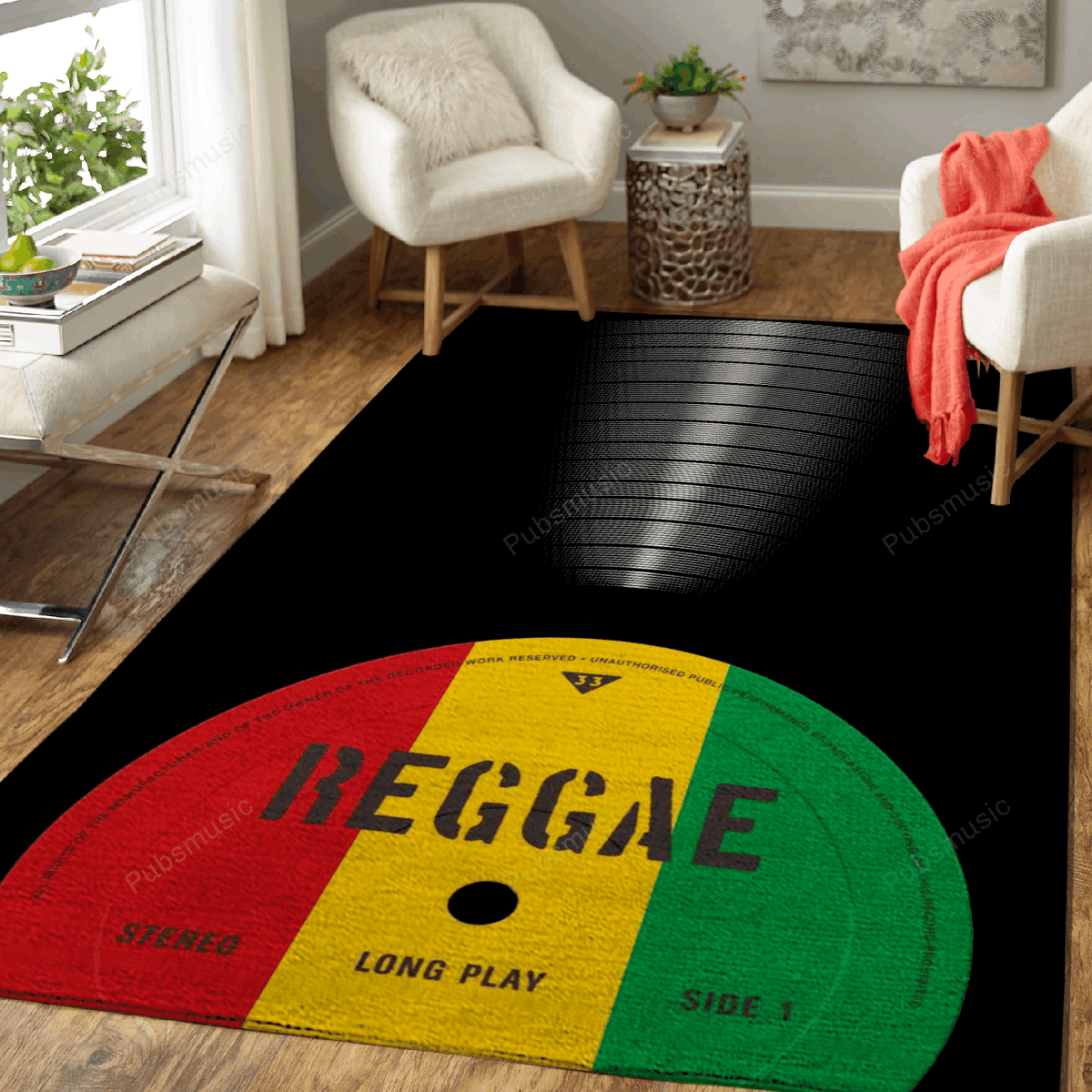Reggae-Vinyl-Musik für Fans Teppich, Teppiche - Outdoor Teppich, Teppich Wohnzimmer, Küchenteppich, Kinderzimmer, Modern