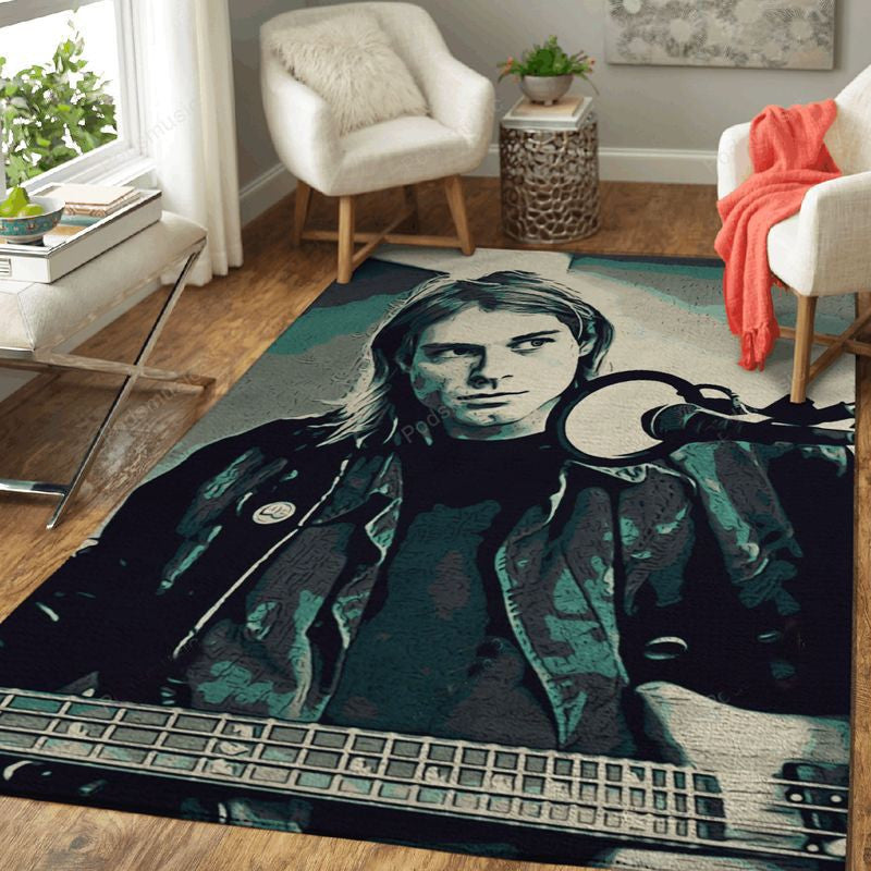 Kurt Cobain 2 Musiker Teppich, Teppiche - Outdoor Teppich, Teppich Wohnzimmer, Küchenteppich, Kinderzimmer, Modern