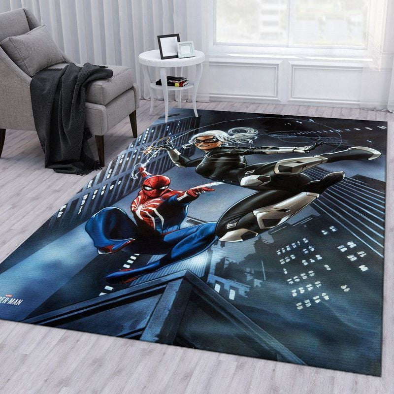 Spiderman Schwarze Katze Teppich, Teppiche - Outdoor Teppich, Teppich Wohnzimmer, Küchenteppich, Kinderzimmer, Modern