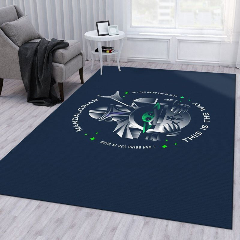 Mandalorianisches Baby Yoda Star Wars 66 Teppich, Teppiche - Outdoor Teppich, Teppich Wohnzimmer, Küchenteppich, Kinderzimmer, Modern