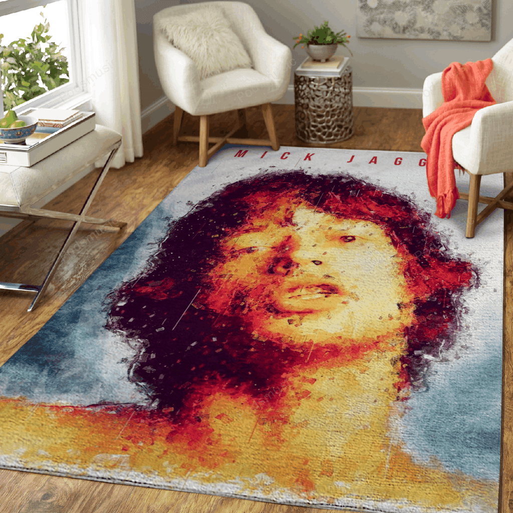 Mick Jaggerwork Musik für Fans Teppich, Teppiche - Outdoor Teppich, Teppich Wohnzimmer, Küchenteppich, Kinderzimmer, Modern