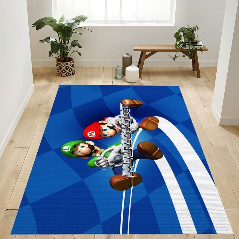 Mario Kart Wii 2 Teppich, Teppiche - Outdoor Teppich, Teppich Wohnzimmer, Küchenteppich, Kinderzimmer, Modern