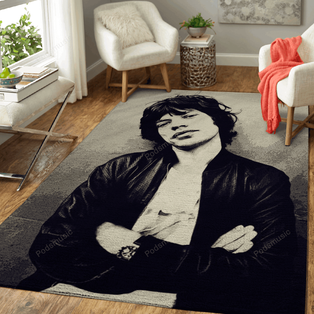 Mick Jagger 20 Musiker für Fans Teppich, Teppiche - Outdoor Teppich, Teppich Wohnzimmer, Küchenteppich, Kinderzimmer, Modern