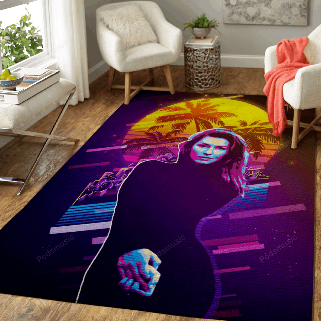 Shania Twainwork Music Synthwave 80S für Fans Teppich, Teppiche - Outdoor Teppich, Teppich Wohnzimmer, Küchenteppich, Kinderzimmer, Modern