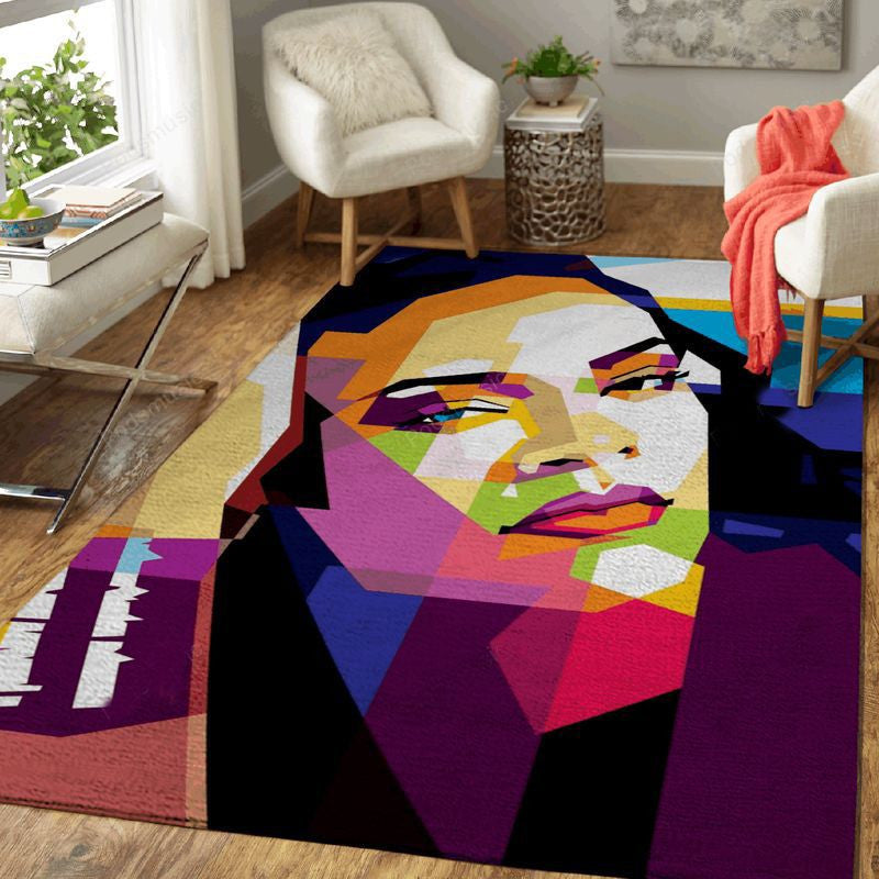 Rihanna in Wpap-Musik Teppich, Teppiche - Outdoor Teppich, Teppich Wohnzimmer, Küchenteppich, Kinderzimmer, Modern