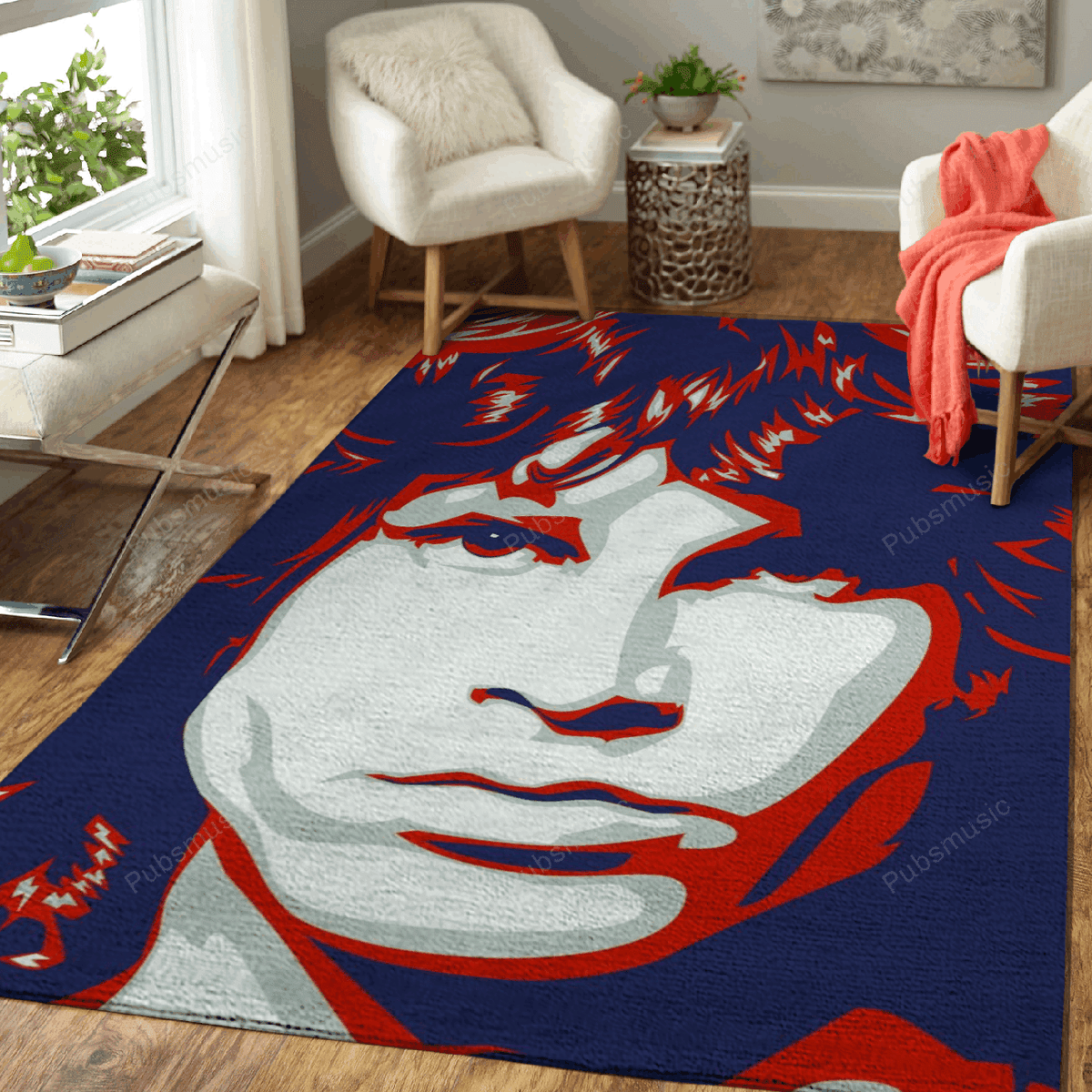 Jim Morrison Musik für Fans Teppich, Teppiche - Outdoor Teppich, Teppich Wohnzimmer, Küchenteppich, Kinderzimmer, Modern