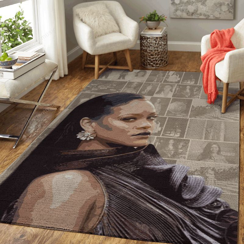 Rihanna Popmusik-Sammlung Ii Teppich, Teppiche - Outdoor Teppich, Teppich Wohnzimmer, Küchenteppich, Kinderzimmer, Modern