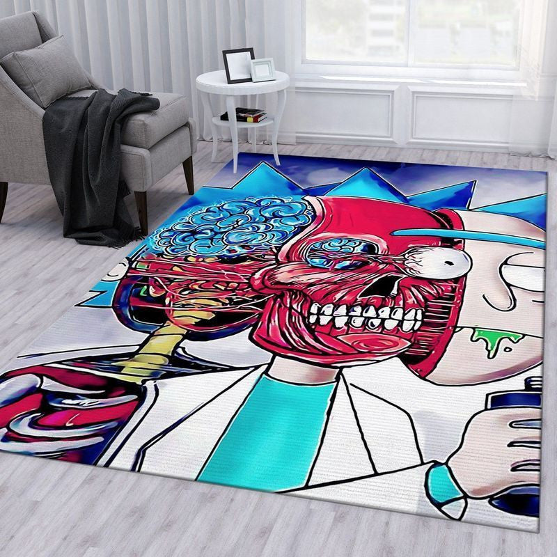 Rick and Morty 36 Area Floor Decor And Teppich, Teppiche - Outdoor Teppich, Teppich Wohnzimmer, Küchenteppich, Kinderzimmer, Modern