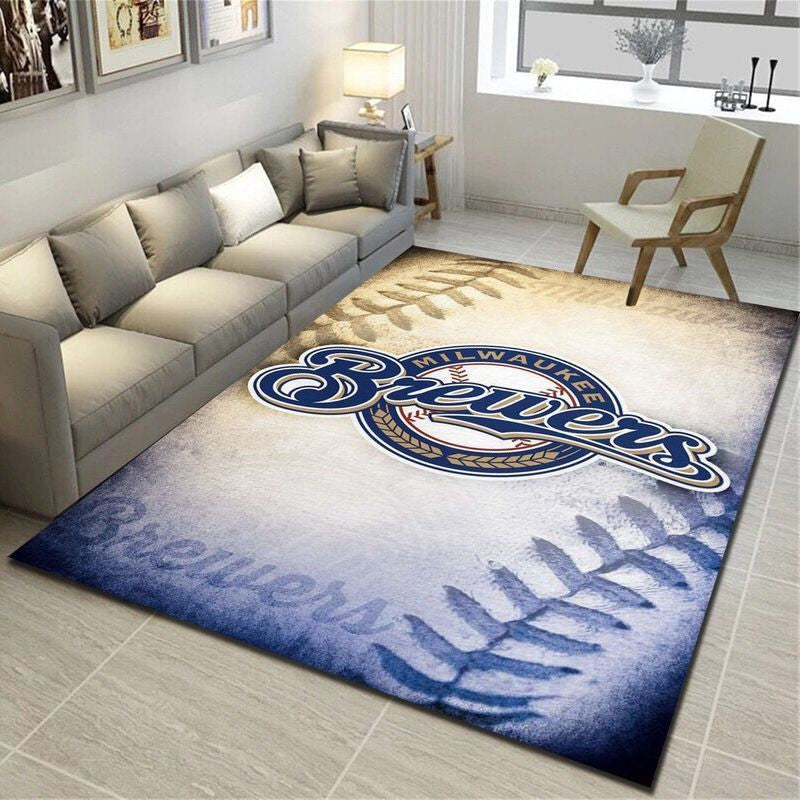 Milwaukee Brewers Mlb 10 Teppich, Teppiche - Outdoor Teppich, Teppich Wohnzimmer, Küchenteppich, Kinderzimmer, Modern