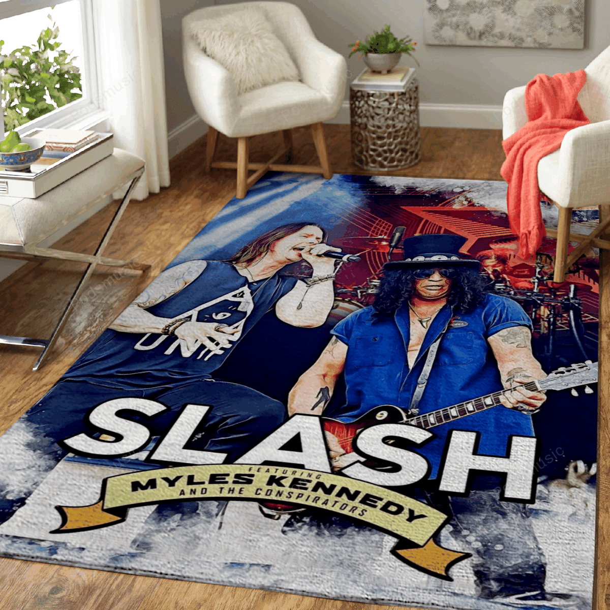 Slash und Myles Kennedy Musik für Fans Teppich, Teppiche - Outdoor Teppich, Teppich Wohnzimmer, Küchenteppich, Kinderzimmer, Modern