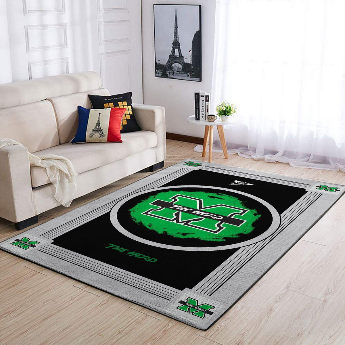Marshall Donnernde Herde Ncaa Teppich, Teppiche - Outdoor Teppich, Teppich Wohnzimmer, Küchenteppich, Kinderzimmer, Modern
