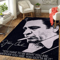 Johnny Cash Singer Zitate: Du musst sein, was du bist Teppich, Teppiche - Outdoor Teppich, Teppich Wohnzimmer, Küchenteppich, Kinderzimmer, Modern