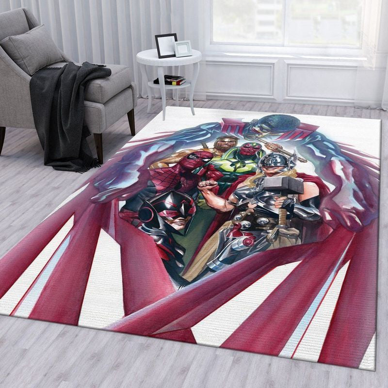 Marvel-Comics Avengers-Team 2 Teppich, Teppiche - Outdoor Teppich, Teppich Wohnzimmer, Küchenteppich, Kinderzimmer, Modern
