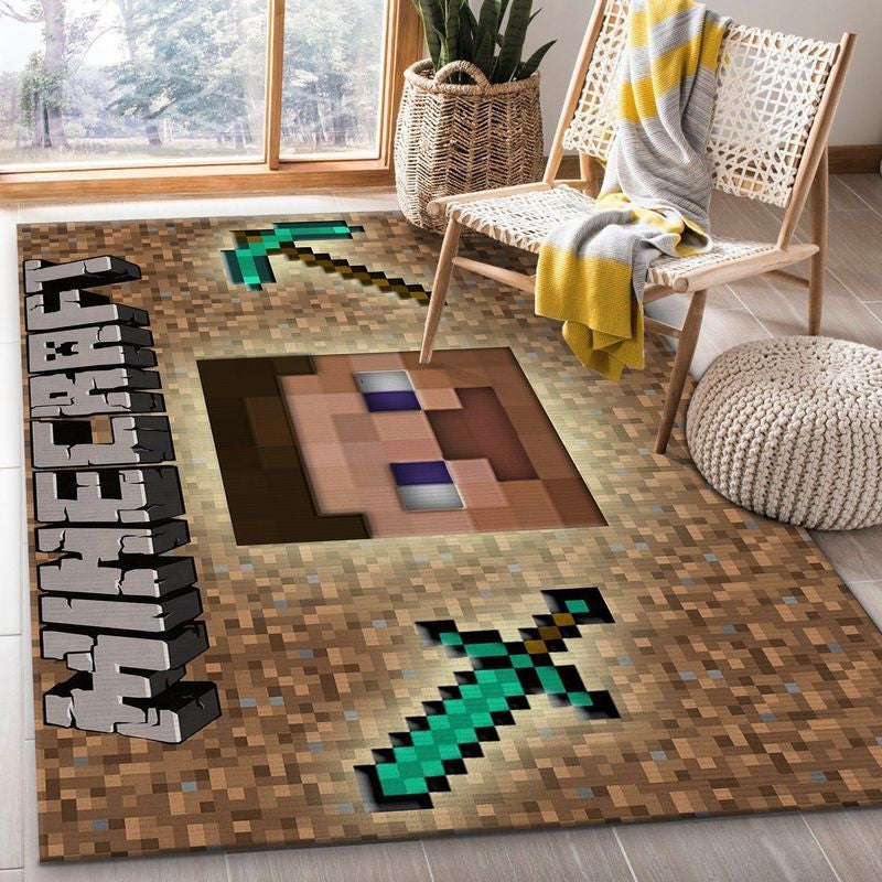 Minecraft7 Teppich, Teppiche - Outdoor Teppich, Teppich Wohnzimmer, Küchenteppich, Kinderzimmer, Modern
