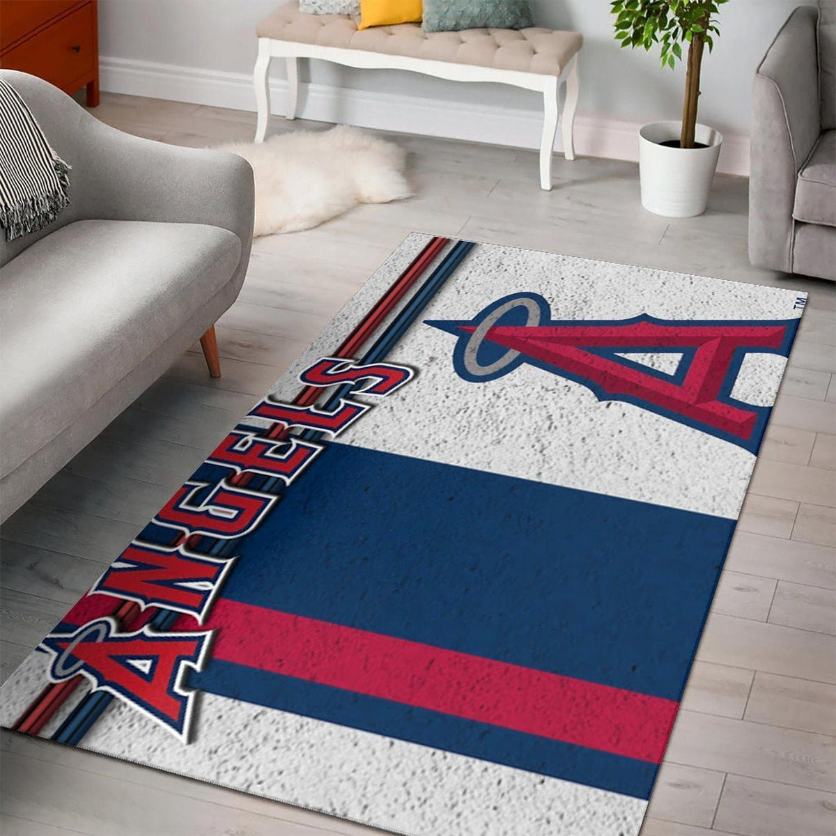 Los Angeles Angels Area Mlb-Baseballteam Logo014 Teppich, Teppiche - Outdoor Teppich, Teppich Wohnzimmer, Küchenteppich, Kinderzimmer, Modern