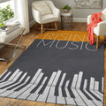 Rising Music Abstractworks Teppich, Teppiche - Outdoor Teppich, Teppich Wohnzimmer, Küchenteppich, Kinderzimmer, Modern