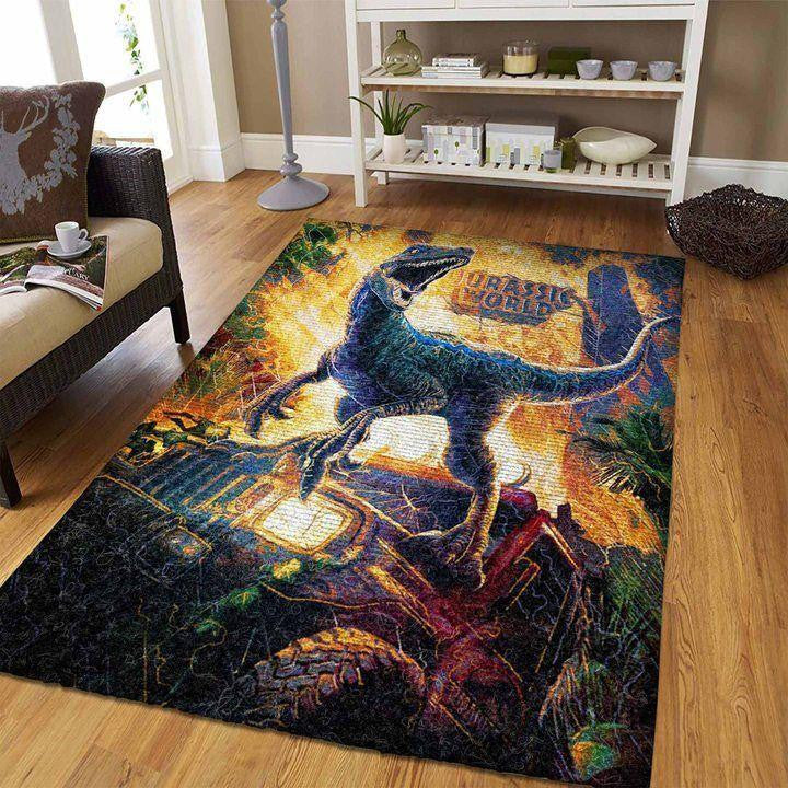 Jurassic World Filmbereich Fn051242 Teppich, Teppiche - Outdoor Teppich, Teppich Wohnzimmer, Küchenteppich, Kinderzimmer, Modern
