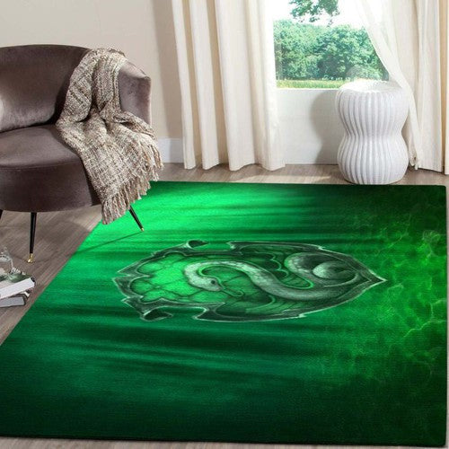 Slytherin Fn201006 Harry Potter Bereich Bodendekorationsbereich Teppich, Teppiche - Outdoor Teppich, Teppich Wohnzimmer, Küchenteppich, Kinderzimmer, Modern