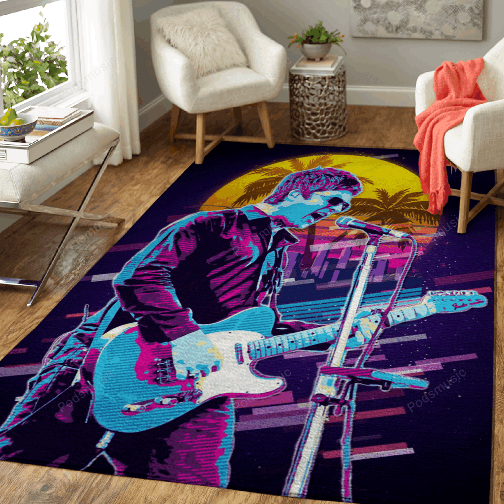 Noel Gallaghers Oasiswork Music Synthwave 80S für Fans Teppich, Teppiche - Outdoor Teppich, Teppich Wohnzimmer, Küchenteppich, Kinderzimmer, Modern