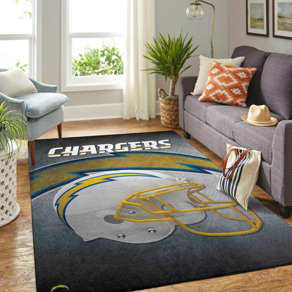Los Angeles Chargers Nfl Area Team Helm Sport Teppich, Teppiche - Outdoor Teppich, Teppich Wohnzimmer, Küchenteppich, Kinderzimmer, Modern