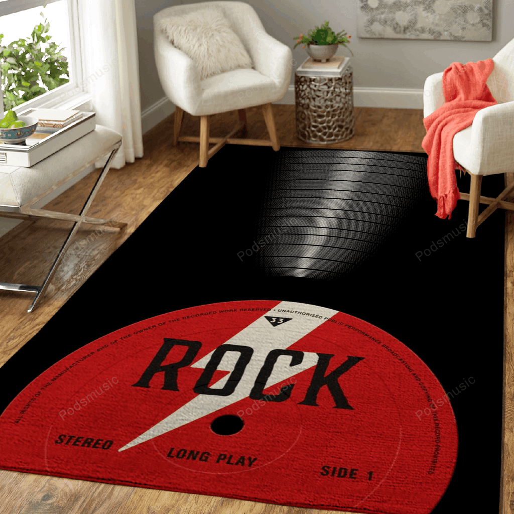 Rock-Vinyl-Musik für Fans Teppich, Teppiche - Outdoor Teppich, Teppich Wohnzimmer, Küchenteppich, Kinderzimmer, Modern