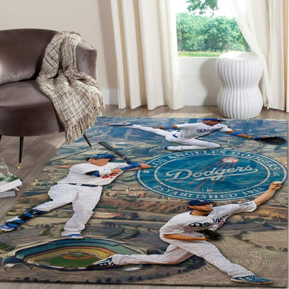 Los Angeles Dodgers Area Mlb Baseball Team Logo022 Teppich, Teppiche - Outdoor Teppich, Teppich Wohnzimmer, Küchenteppich, Kinderzimmer, Modern