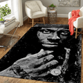 Lil Wayne Musik Monochrom für Fans Teppich, Teppiche - Outdoor Teppich, Teppich Wohnzimmer, Küchenteppich, Kinderzimmer, Modern