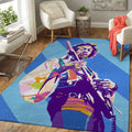 Jimmie Hendrix Popmusik Teppich, Teppiche - Outdoor Teppich, Teppich Wohnzimmer, Küchenteppich, Kinderzimmer, Modern
