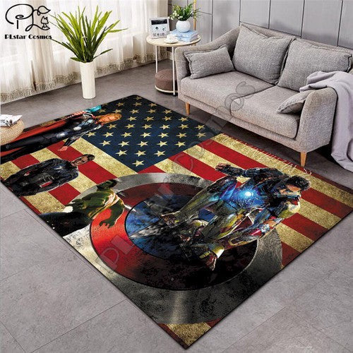 Neuer Superman Batman US Captain The Avenger S Soft Flannel 3D V3 Teppich, Teppiche - Outdoor Teppich, Teppich Wohnzimmer, Küchenteppich, Kinderzimmer, Modern
