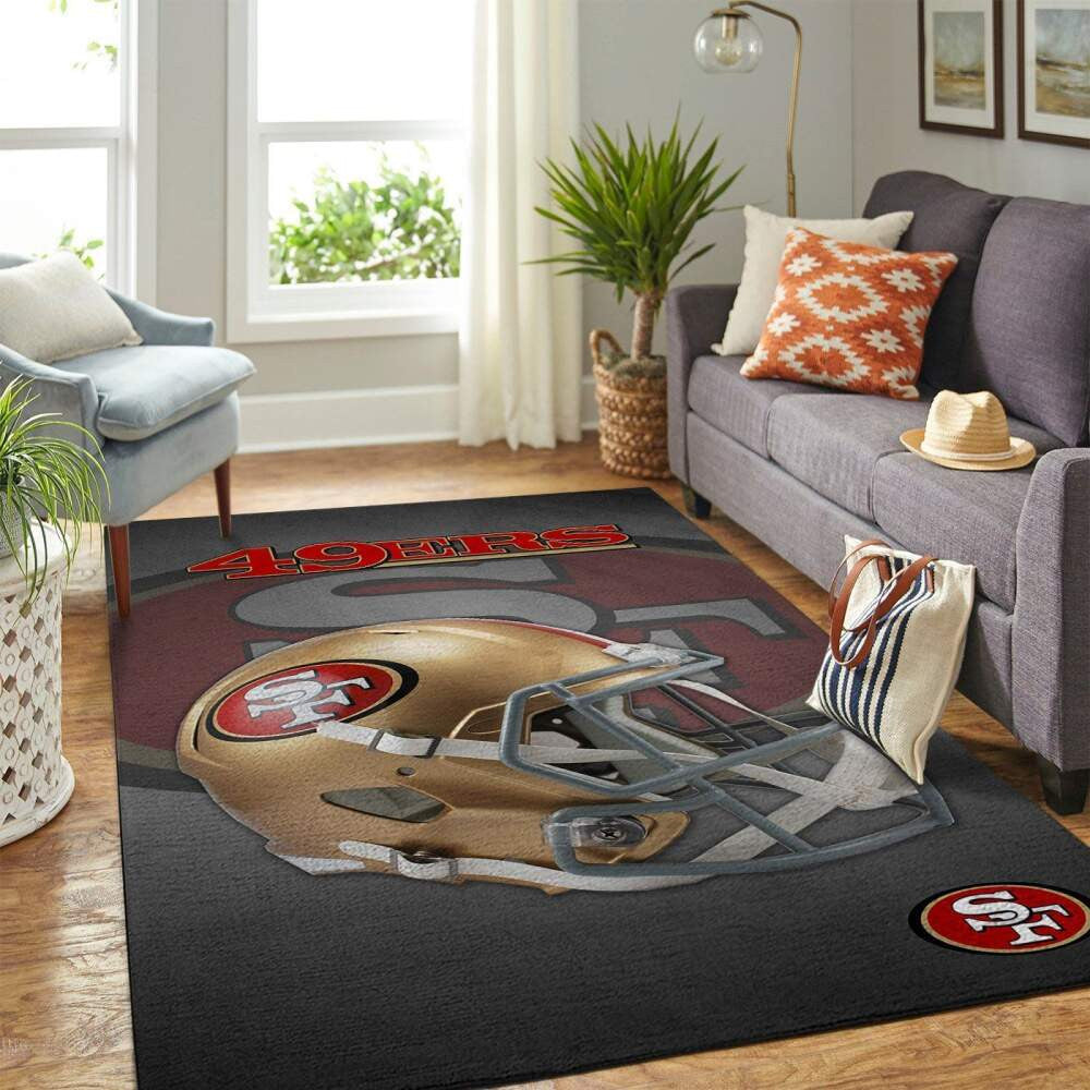 San Francisco 49Ers Nfl Area Team Logo Helm Sport Teppich, Teppiche - Outdoor Teppich, Teppich Wohnzimmer, Küchenteppich, Kinderzimmer, Modern