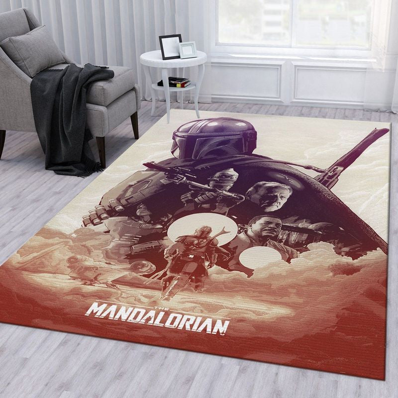 Mandalorianisches Baby Yoda Star Wars 103 Teppich, Teppiche - Outdoor Teppich, Teppich Wohnzimmer, Küchenteppich, Kinderzimmer, Modern