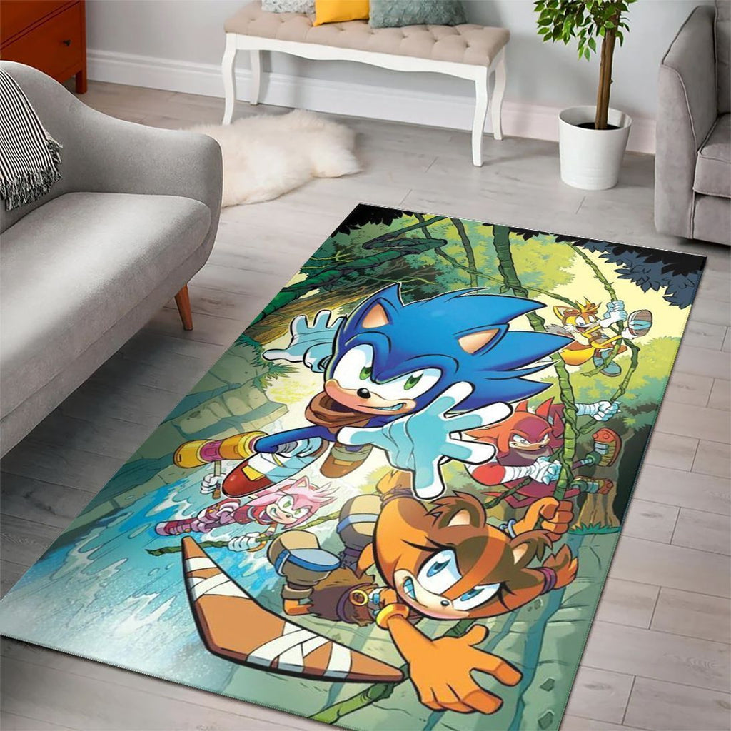 Sonic The Hedgehog Fn200218 Spielbereich Teppich, Teppiche - Outdoor Teppich, Teppich Wohnzimmer, Küchenteppich, Kinderzimmer, Modern