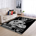 Oakland Raiders Nfl Team Logo Helm rechteckiger Bereich Teppich, Teppiche - Outdoor Teppich, Teppich Wohnzimmer, Küchenteppich, Kinderzimmer, Modern