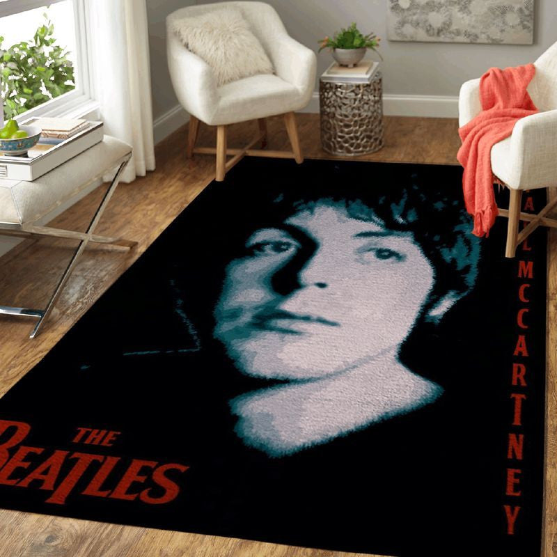 Paul Mccartney Beatles Band Musik Englische Rockband Popart Teppich, Teppiche - Outdoor Teppich, Teppich Wohnzimmer, Küchenteppich, Kinderzimmer, Modern