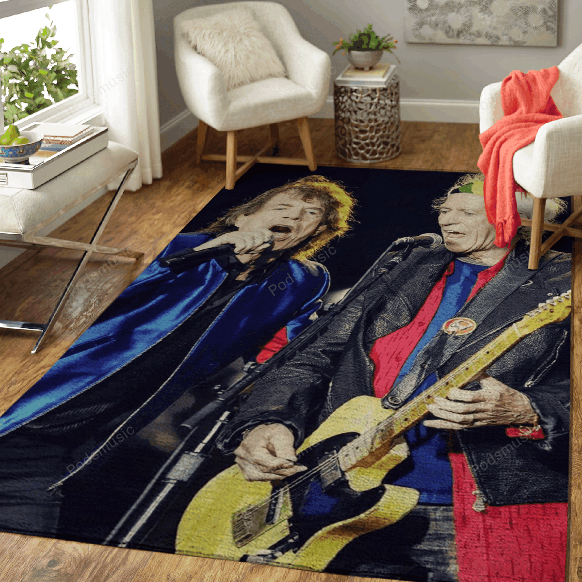 Mick Jagger Keith Richards Musiker für Fans Teppich, Teppiche - Outdoor Teppich, Teppich Wohnzimmer, Küchenteppich, Kinderzimmer, Modern