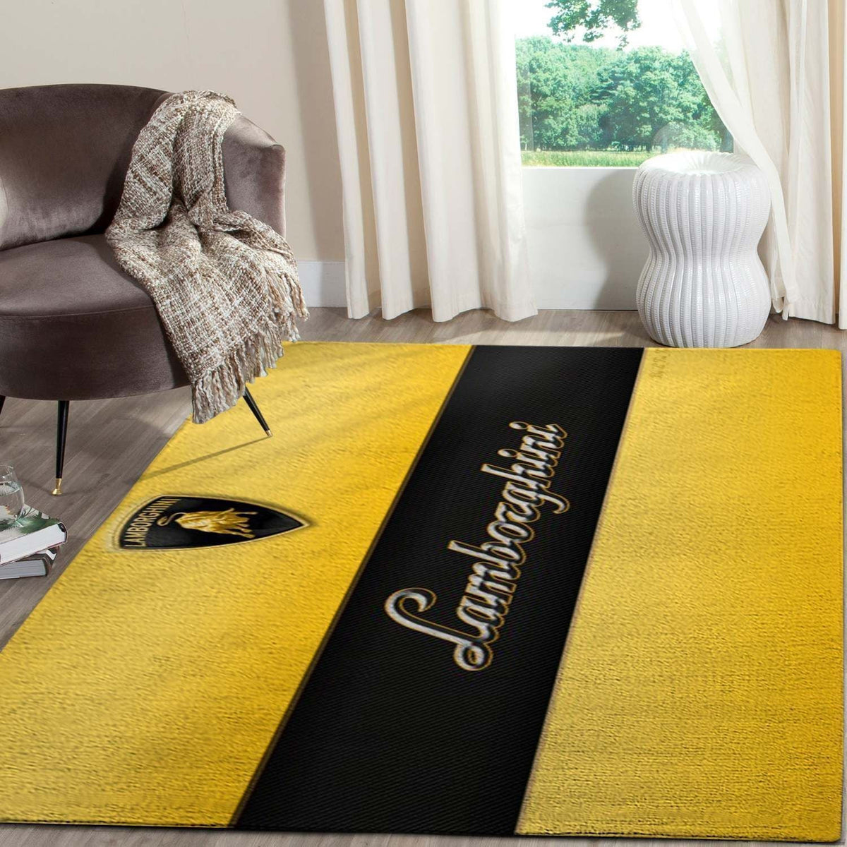 Lamborghini Logo Supercars Bereich Fn131208 Teppich, Teppiche - Outdoor Teppich, Teppich Wohnzimmer, Küchenteppich, Kinderzimmer, Modern