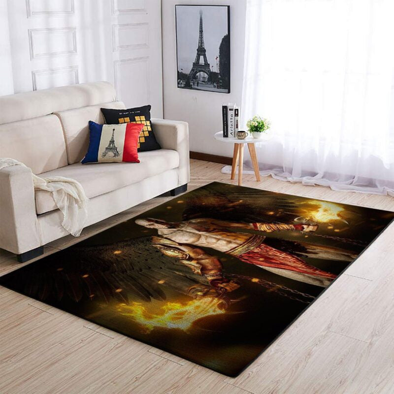 Kratos und Atreus God of War Spiel Wohnzimmer Boden 3 Teppich, Teppiche - Outdoor Teppich, Teppich Wohnzimmer, Küchenteppich, Kinderzimmer, Modern