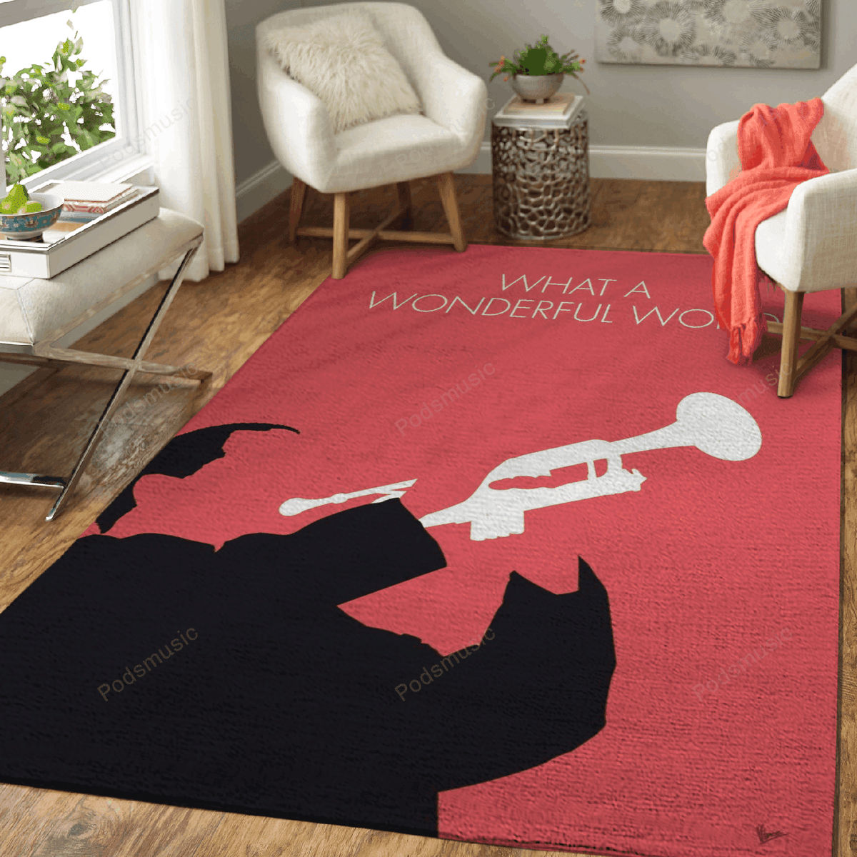 No012 Mein Louis Armstrong Minimal Musicwork Minimal Musicworks Für Fans Teppich, Teppiche - Outdoor Teppich, Teppich Wohnzimmer, Küchenteppich, Kinderzimmer, Modern