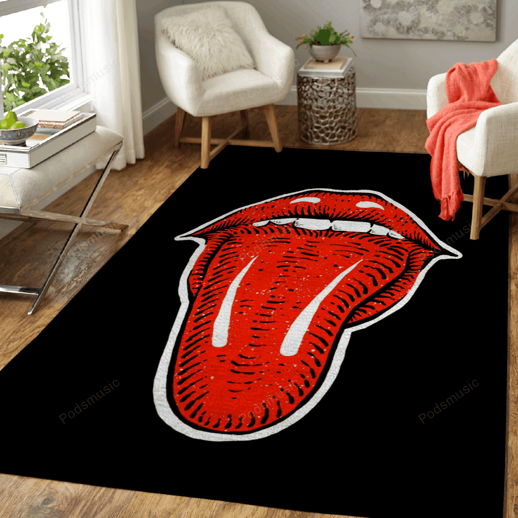 Rolling Stones-Gravurmusik für Bodendekoration im Bereich der Fans Teppich, Teppiche - Outdoor Teppich, Teppich Wohnzimmer, Küchenteppich, Kinderzimmer, Modern