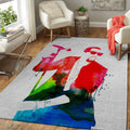 Kanye Watercolour Music Legends Teppich, Teppiche - Outdoor Teppich, Teppich Wohnzimmer, Küchenteppich, Kinderzimmer, Modern