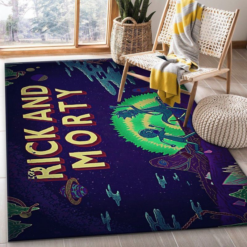 Rick and Morty 86 Area Floor Decor And Teppich, Teppiche - Outdoor Teppich, Teppich Wohnzimmer, Küchenteppich, Kinderzimmer, Modern