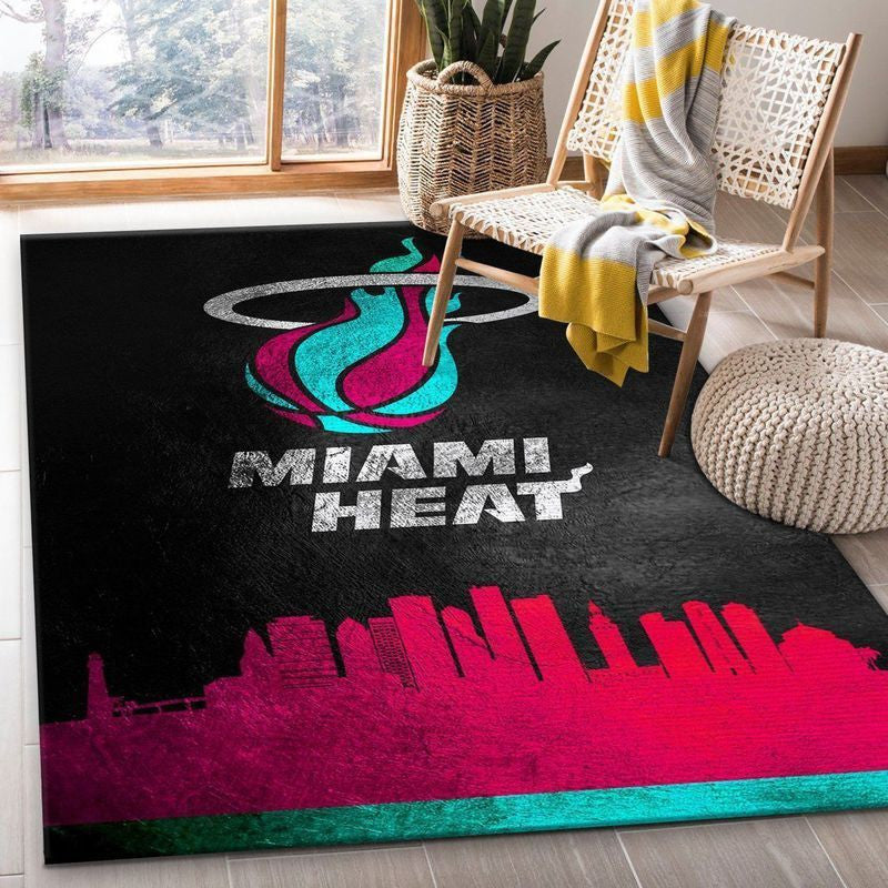 Miami Heat NBA 6 Teppich, Teppiche - Outdoor Teppich, Teppich Wohnzimmer, Küchenteppich, Kinderzimmer, Modern