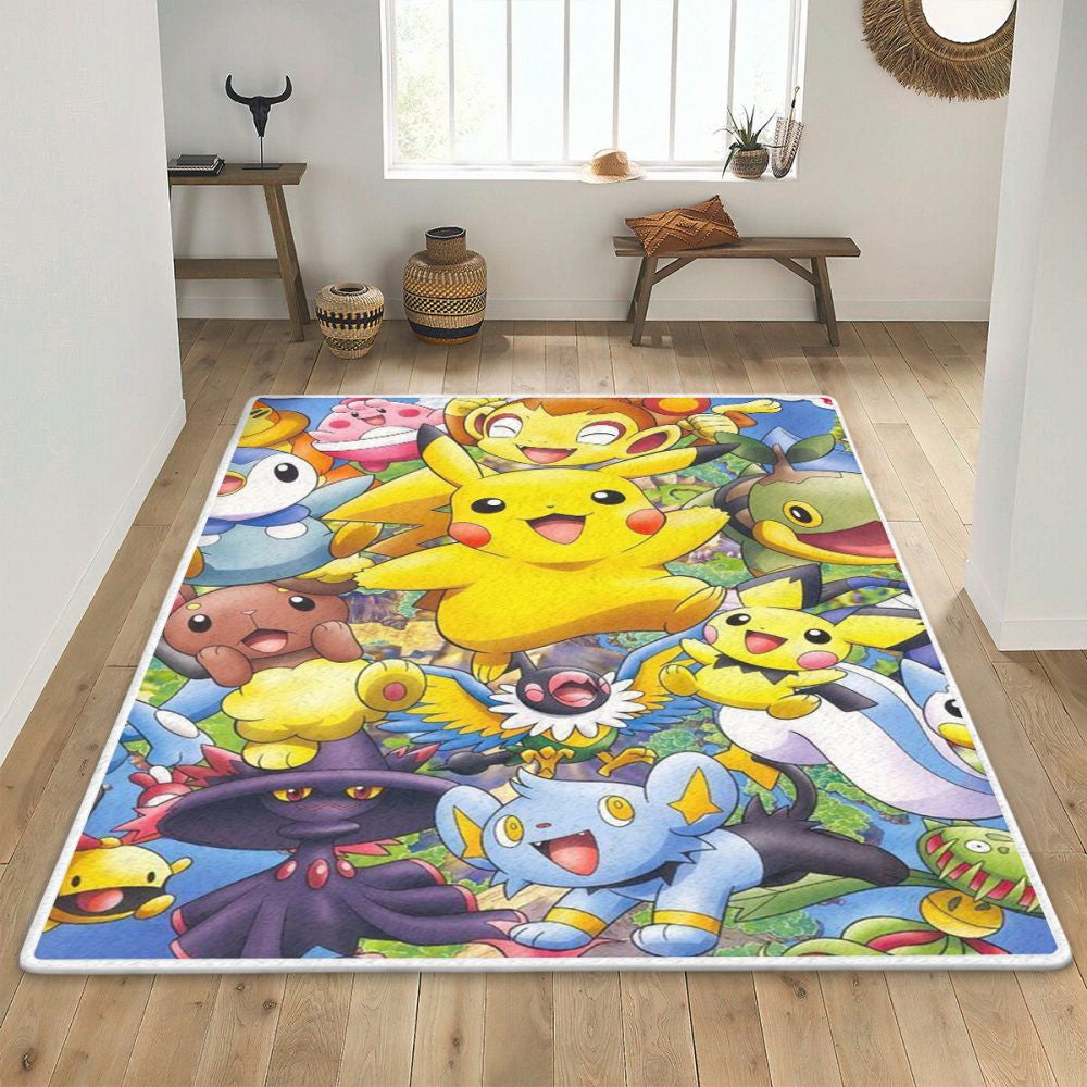 Pikachu 002 Teppich, Teppiche - Outdoor Teppich, Teppich Wohnzimmer, Küchenteppich, Kinderzimmer, Modern