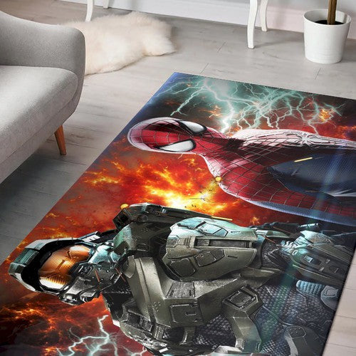 Spider Man Superheld Marvel Spider Man Action Teppich, Teppiche - Outdoor Teppich, Teppich Wohnzimmer, Küchenteppich, Kinderzimmer, Modern