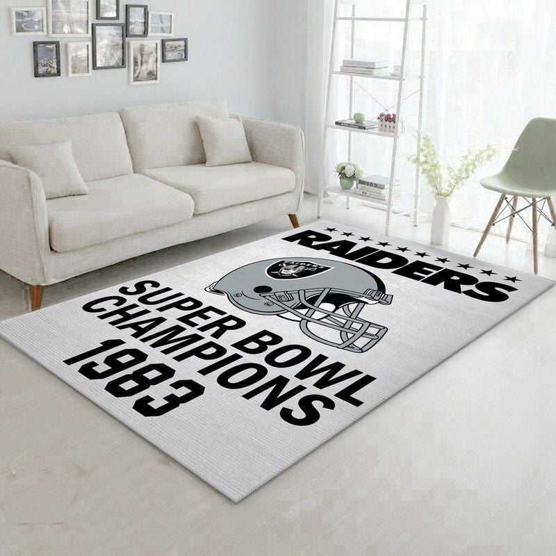 Las Vegas Raiders 1983 Nfl Teppich, Teppiche - Outdoor Teppich, Teppich Wohnzimmer, Küchenteppich, Kinderzimmer, Modern